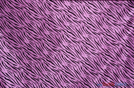 Zebra Flocking Taffeta Polyester Fabric - Zebra Flocking Pattern, 58/60" Width (1 Yard)