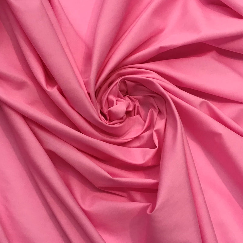 Candy Pink Poly Cotton Fabric - Candy Pink, Broadcloth, 59/60" Width (1 Yard)