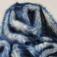 Navy Blue Faux Fur Candy Shaggy Fabric Long Pile