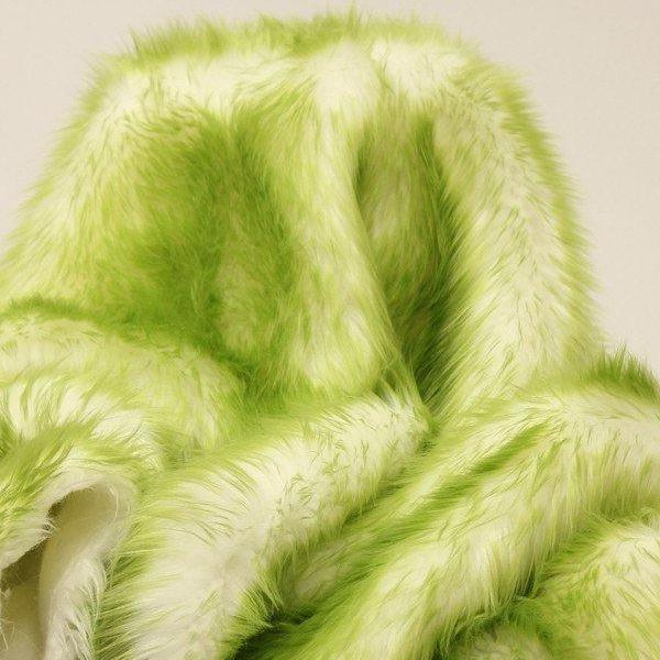 Olive Faux Fur Candy Shaggy Fabric Long Pile,
