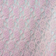 Candy Pink Raschel Lace Polyester Fabric - French Floral, 60" Width