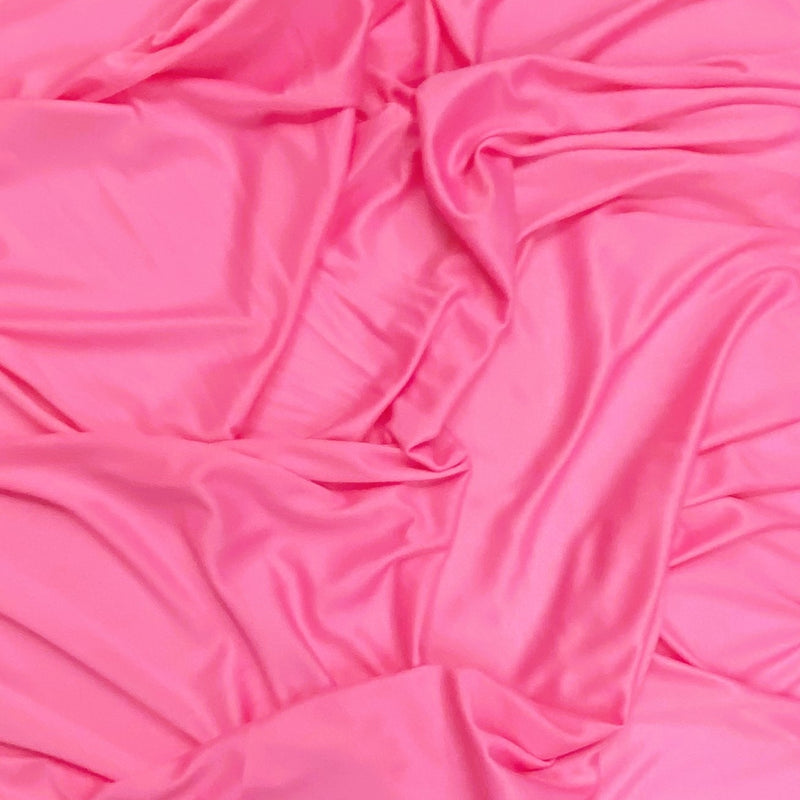Stretch Lining Polyester Fabric - Candy Pink, Matte, 60" Width (1 Yard)