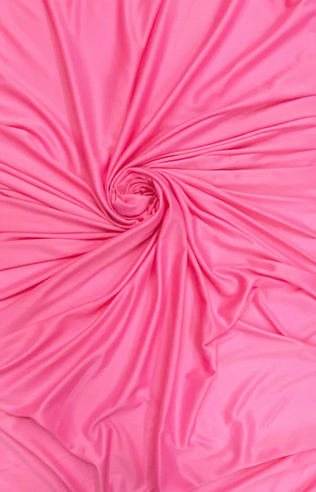Stretch Lining Polyester Fabric - Candy Pink, Matte, 60" Width (1 Yard)