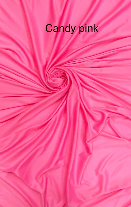 Stretch Lining Polyester Fabric - Candy Pink, Matte, 60" Width (1 Yard)