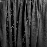 Poly Lycra Mesh Fabric Carbon Black Floral