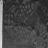 Poly Lycra Mesh Fabric Carbon Black Floral