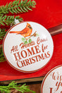 5" Plastic Cardinal Sentiment Disc Ornament
