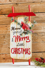 31" LED BTY/TMR "Merry Christmas" Sleigh