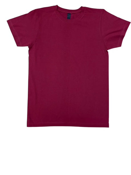 Lucky Friends 1001 100% Cotton Fabric - Cardinal Red, Round Neck T-Shirt, 4.2 Oz, Tubular, No Side Seams (1 Piece)