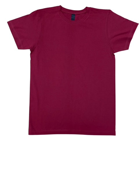 Lucky Friends 1001 100% Cotton Fabric - Cardinal Red, Round Neck T-Shirt, 4.2 Oz, Tubular, No Side Seams (1 Piece)