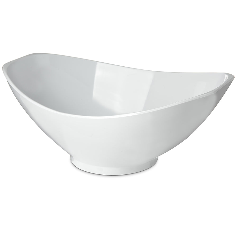 Carlisle White Scoop Bowl, 13-3/4" x 9-3/8" - Pack of 4