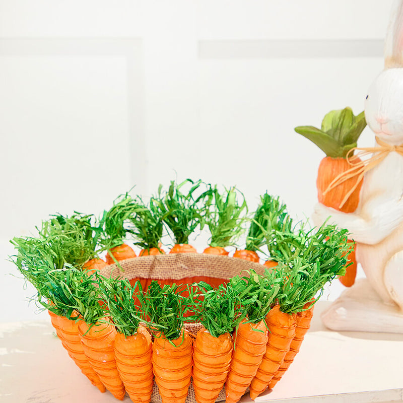 10 InchCarrot Basket Small Farmhouse Spring Decorative Basket