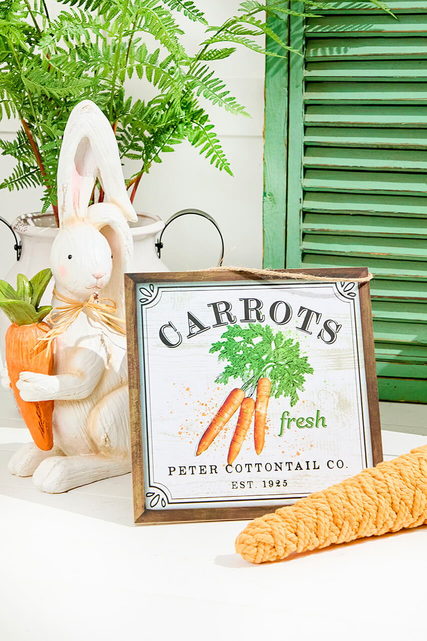 10" Fresh Carrot Peter Rabbit Sign