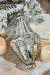 10 Inchi Cathedral Antique Mercury Glass Ornament Oversized Elegant Holiday Statement Décor
