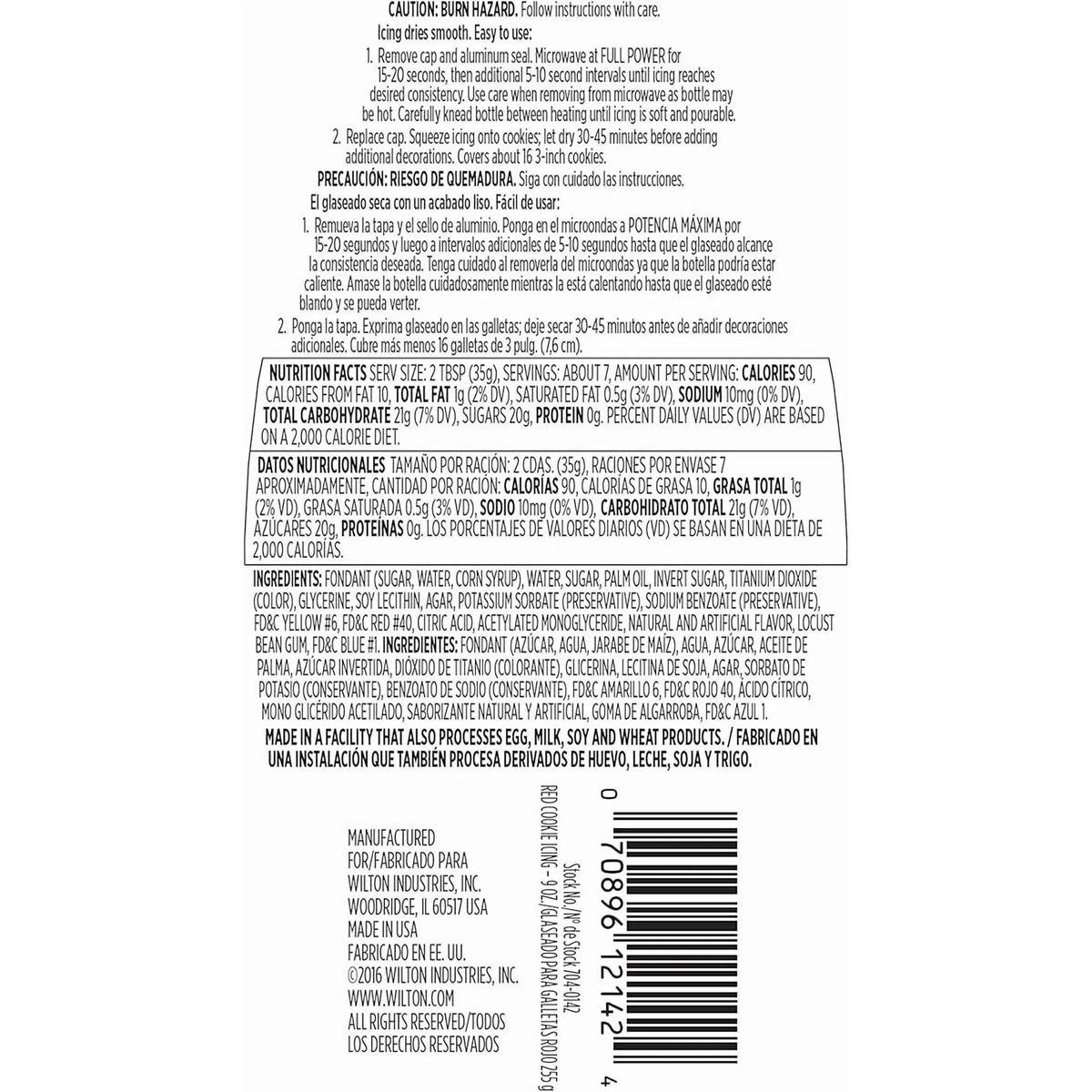 Wilton Red Cookie Icing – Ready-to-Use – 7.5 oz.