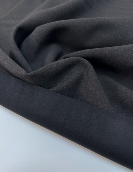 Wool Fused Fabric Melange Black