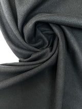 Black Wool Fused Knitted Fabric