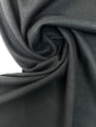Black Wool Fused Knitted Fabric