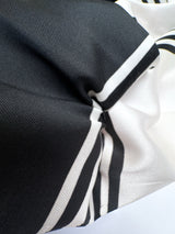 Polyamide Sateen Geometric Black White