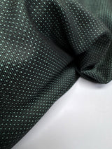 Jacquard Fabric Green Black Italian Polyester Polyamide 200 GSM