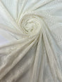 Polyamide Knitted Abstract White Fabric