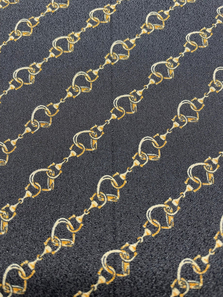 Polyester Crepe Printed Beige & Black