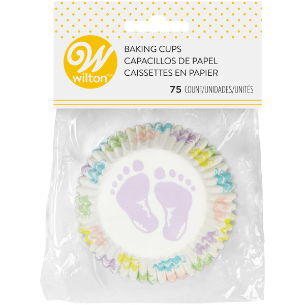 Wilton Baby Feet Cupcake Liners, 75-Count