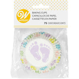 Wilton Baby Feet Cupcake Liners, 75-Count