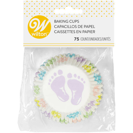 Wilton Baby Feet Cupcake Liners, 75-Count