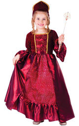 Burgundy Belle Ball Gown Costume - Kids