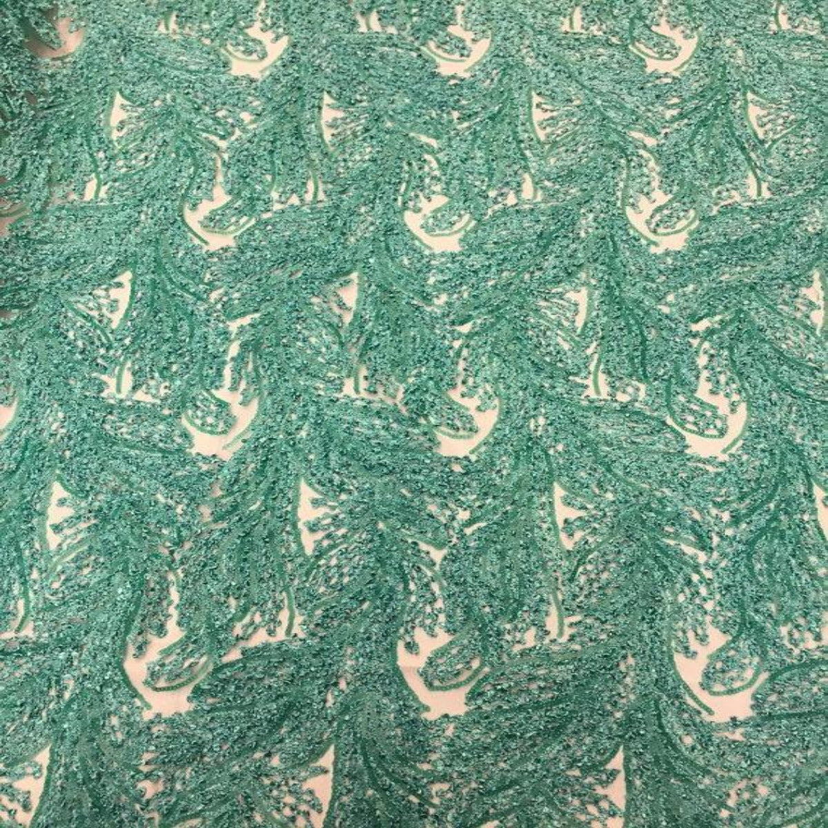 Floral Sequin Lace Fabric 52" Wide Polyester