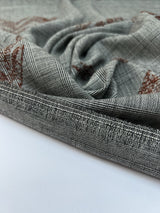 Wool Printed Abstract Striped Fabric