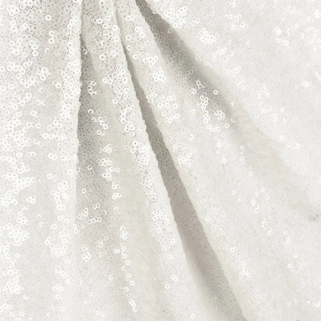Sequin Backdrop Drape 14 ft x 52 in White