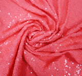 Sequin Spandex Rectangular Table Cover 6 Ft Coral