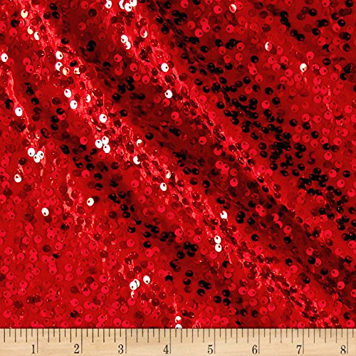 Sequin Backdrop Drape Panel 12 ft x 52 in Red