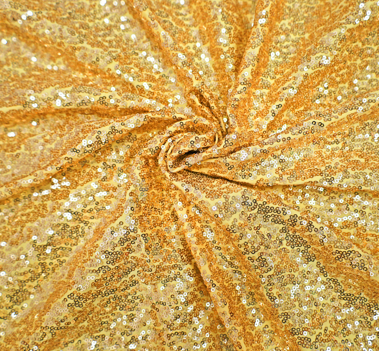 Sequin Spandex Rectangular Table Cover 6 Ft Gold
