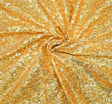 Sequin Spandex Rectangular Table Cover 6 Ft Gold
