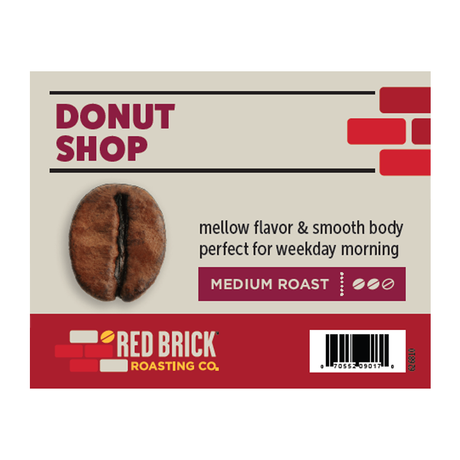 Red Brick Coffee - Red Brick Whole Coffee Beans, Donut Shop (5 pounds)