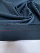 Blue Wool Polyester Woven