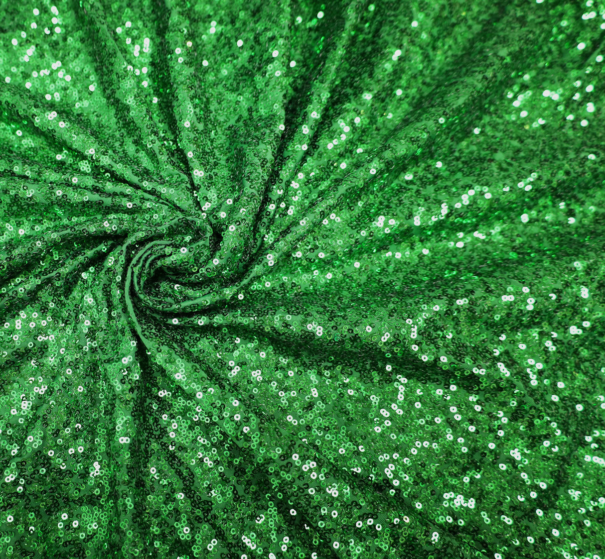 Sequin Spandex Cocktail Table Cover Emerald Green