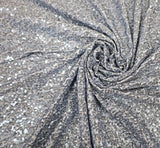 Cocktail Sequin Spandex Table Cover Silver 30x42