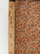 Polyester Chiffon Paisley Print Beige-Orange