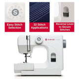 SINGER M1000 Mending Machine - Portable Sewing Machine, 32 Stitch Applications, Light To Medium-Weight Fabrics (1 Unit)