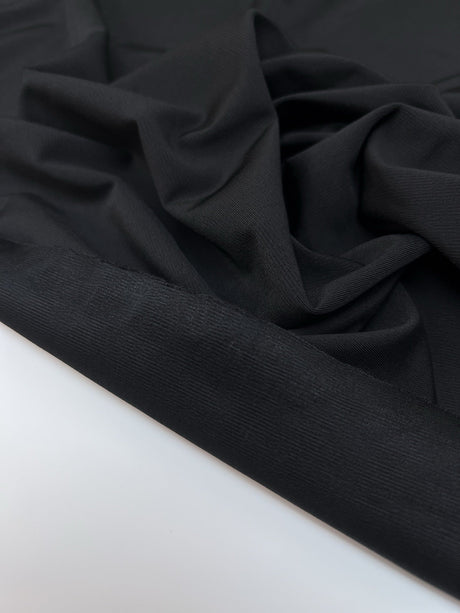 Viscose Knitted Fabric Black Stretch