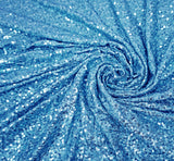 Sequin Spandex Rectangular Table Cover 8 Ft Turquoise