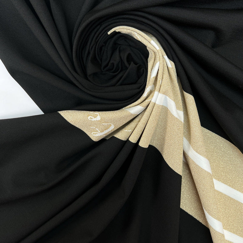 Black-Golden Stretch Knitted Blend
