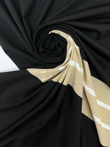 Black-Golden Stretch Knitted Blend