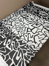 Polyester Chiffon Printed Black White
