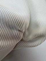 White Knitted Polyester Elastane Sportswear Fabric