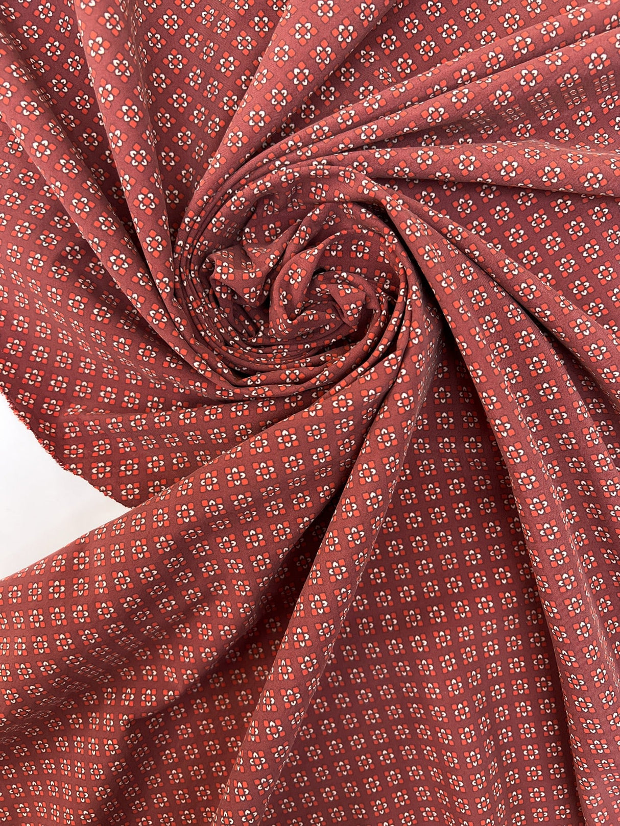 Printed Polyamide Fabric Brown Orange